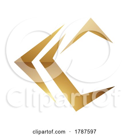 Golden Letter C Symbol on a White Background - Icon 4 by cidepix