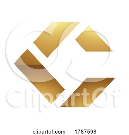 Golden Letter C Symbol on a White Background - Icon 5 by cidepix