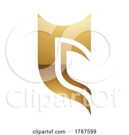 Golden Letter C Symbol on a White Background - Icon 6 by cidepix