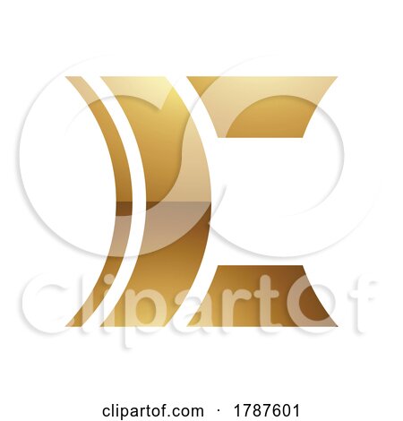 Golden Letter C Symbol on a White Background - Icon 8 by cidepix