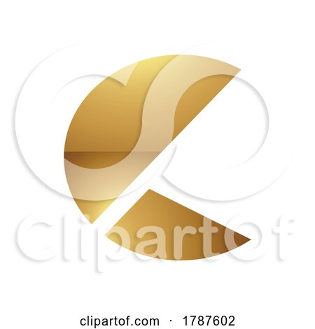 Golden Letter C Symbol on a White Background - Icon 9 by cidepix