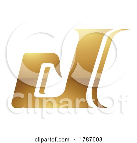 Golden Letter D Symbol on a White Background - Icon 1 by cidepix
