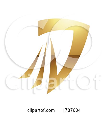 Golden Letter D Symbol on a White Background - Icon 2 by cidepix