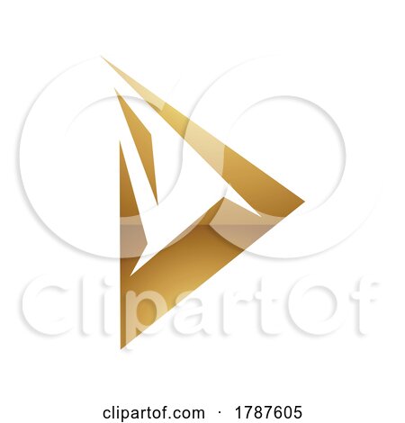 Golden Letter D Symbol on a White Background - Icon 3 by cidepix