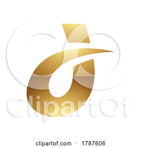 Golden Letter D Symbol on a White Background - Icon 4 by cidepix