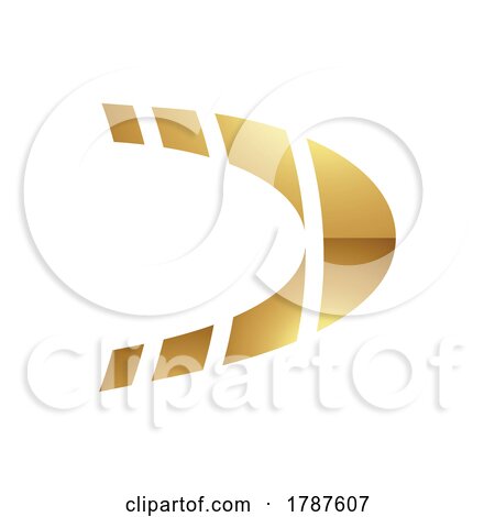 Golden Letter D Symbol on a White Background - Icon 5 by cidepix