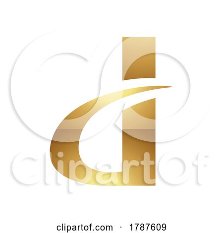 Golden Letter D Symbol on a White Background - Icon 7 by cidepix