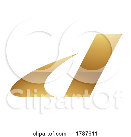 Golden Letter D Symbol on a White Background - Icon 9 by cidepix