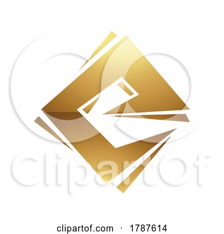 Golden Letter E Symbol on a White Background - Icon 2 by cidepix
