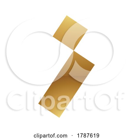 Golden Letter I Symbol on a White Background - Icon 1 by cidepix