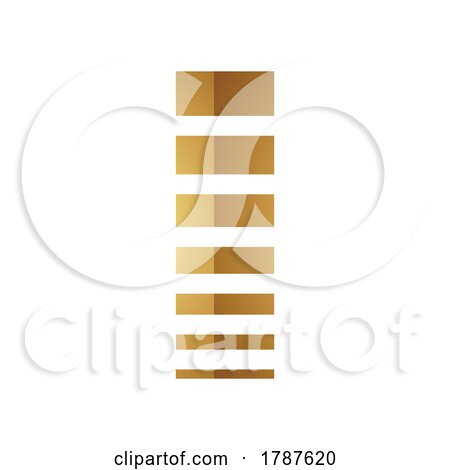 Golden Letter I Symbol on a White Background - Icon 2 by cidepix
