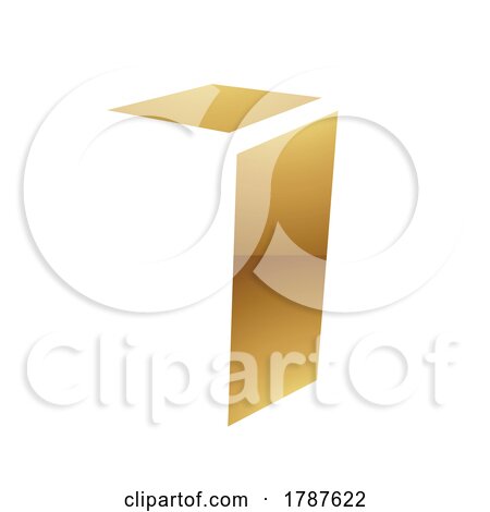 Golden Letter I Symbol on a White Background - Icon 4 by cidepix