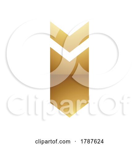 Golden Letter I Symbol on a White Background - Icon 6 by cidepix