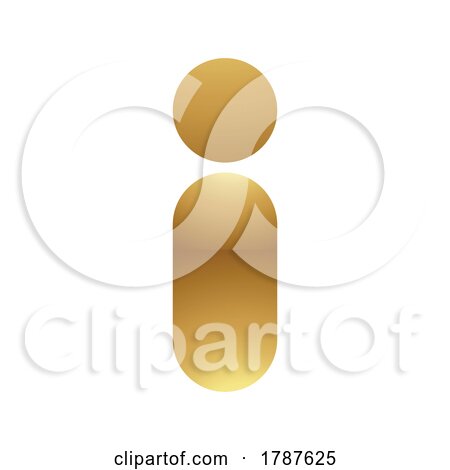 Golden Letter I Symbol on a White Background - Icon 7 by cidepix