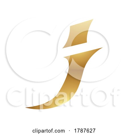 Golden Letter J Symbol on a White Background - Icon 9 by cidepix