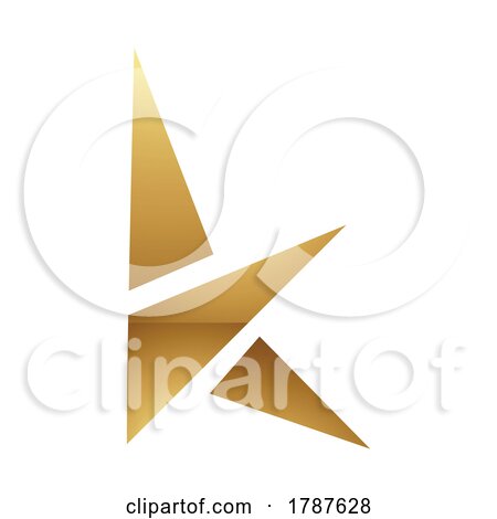 Golden Letter K Symbol on a White Background - Icon 1 by cidepix