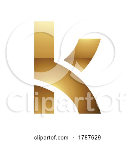 Golden Letter K Symbol on a White Background - Icon 2 by cidepix