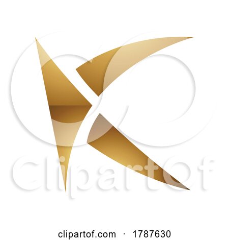 Golden Letter K Symbol on a White Background - Icon 3 by cidepix