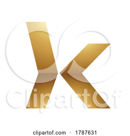 Golden Letter K Symbol on a White Background - Icon 4 by cidepix