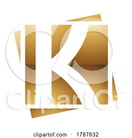Golden Letter K Symbol on a White Background - Icon 5 by cidepix