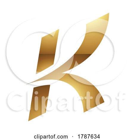 Golden Letter K Symbol on a White Background - Icon 7 by cidepix