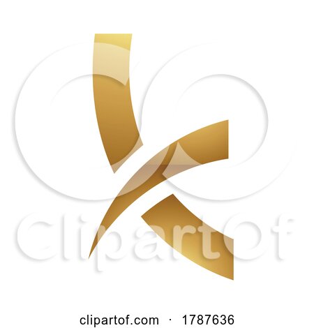 Golden Letter K Symbol on a White Background - Icon 9 by cidepix