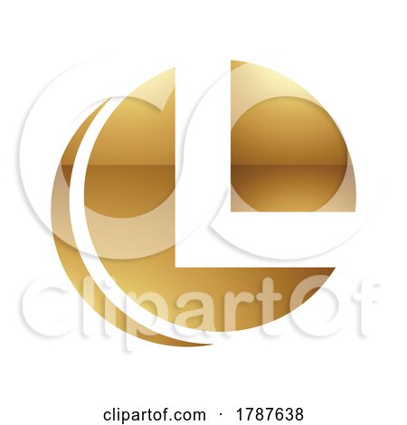 Golden Letter L Symbol on a White Background - Icon 2 by cidepix