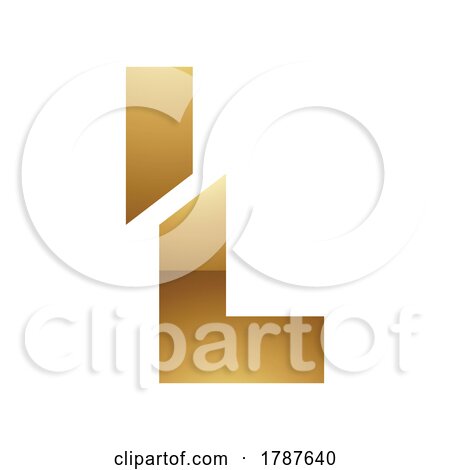 Golden Letter L Symbol on a White Background - Icon 4 by cidepix