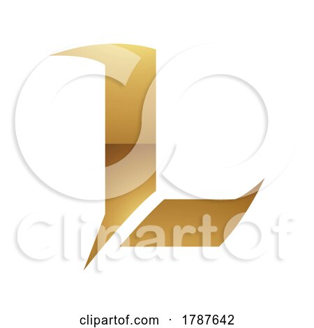 Golden Letter L Symbol on a White Background - Icon 6 by cidepix