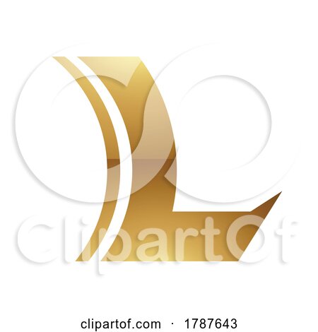 Golden Letter L Symbol on a White Background - Icon 7 by cidepix