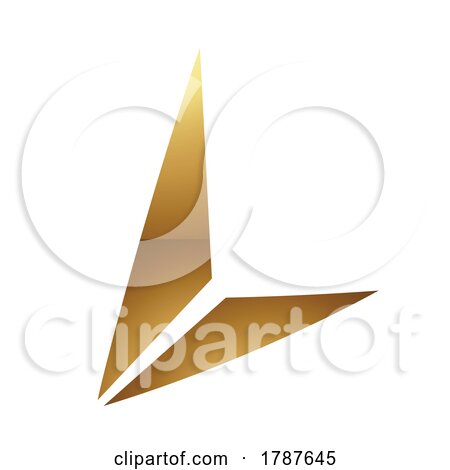 Golden Letter L Symbol on a White Background - Icon 9 by cidepix