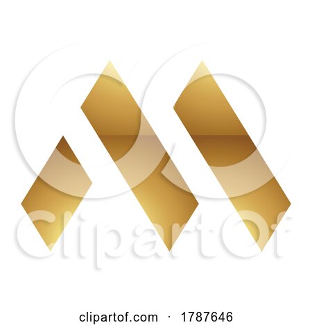 Golden Letter M Symbol on a White Background - Icon 1 by cidepix