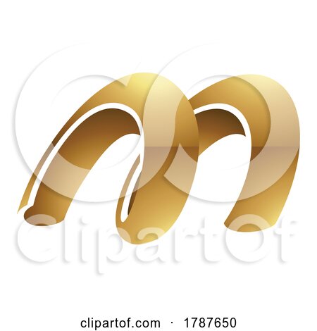 Golden Letter M Symbol on a White Background - Icon 5 by cidepix