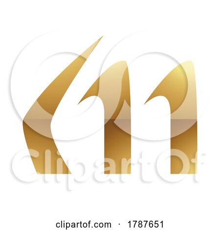 Golden Letter M Symbol on a White Background - Icon 6 by cidepix