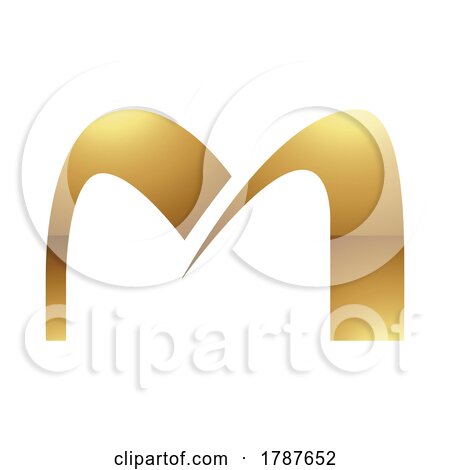 Golden Letter M Symbol on a White Background - Icon 7 by cidepix