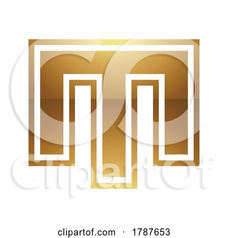 Golden Letter M Symbol on a White Background - Icon 8 by cidepix