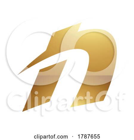 Golden Letter N Symbol on a White Background - Icon 1 by cidepix