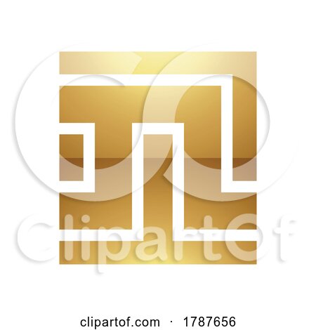Golden Letter N Symbol on a White Background - Icon 2 by cidepix
