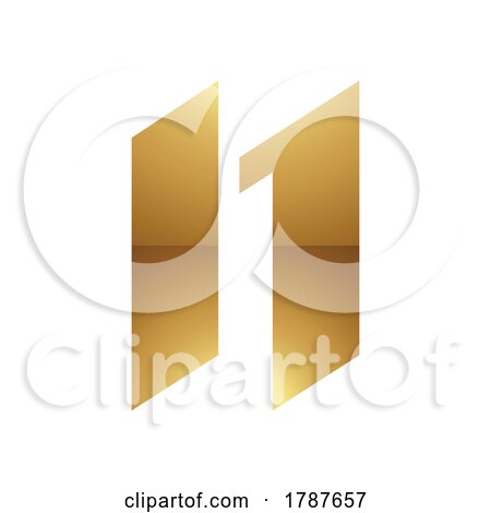 Golden Letter N Symbol on a White Background - Icon 3 by cidepix