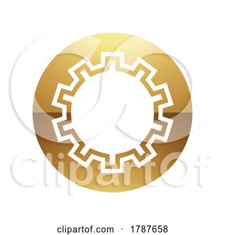 Golden Letter O Symbol on a White Background - Icon 4 by cidepix