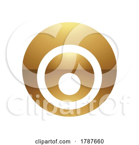 Golden Letter O Symbol on a White Background - Icon 6 by cidepix