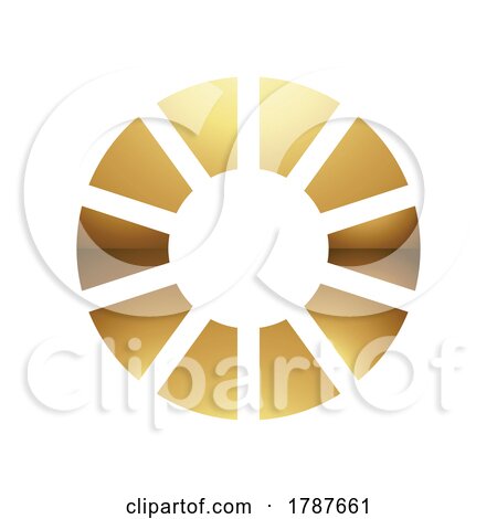 Golden Letter O Symbol on a White Background - Icon 7 by cidepix