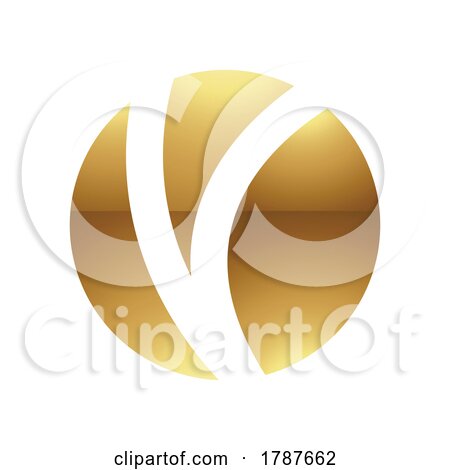 Golden Letter O Symbol on a White Background - Icon 8 by cidepix
