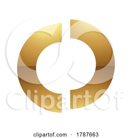 Golden Letter O Symbol on a White Background - Icon 9 by cidepix