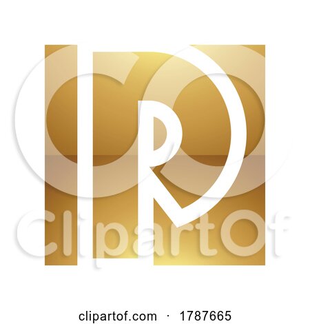 Golden Letter P Symbol on a White Background - Icon 2 by cidepix
