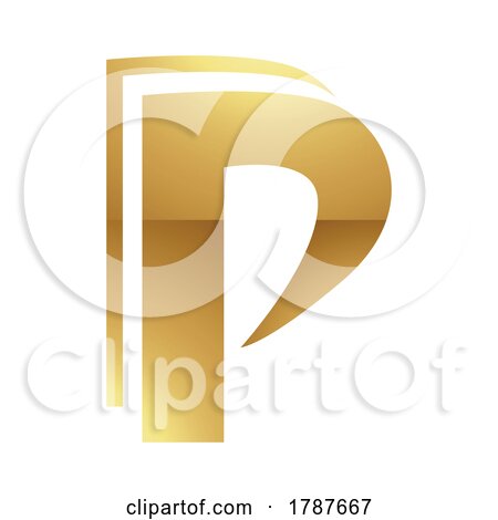 Golden Letter P Symbol on a White Background - Icon 4 by cidepix