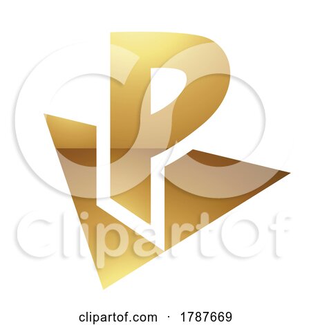 Golden Letter P Symbol on a White Background - Icon 6 by cidepix