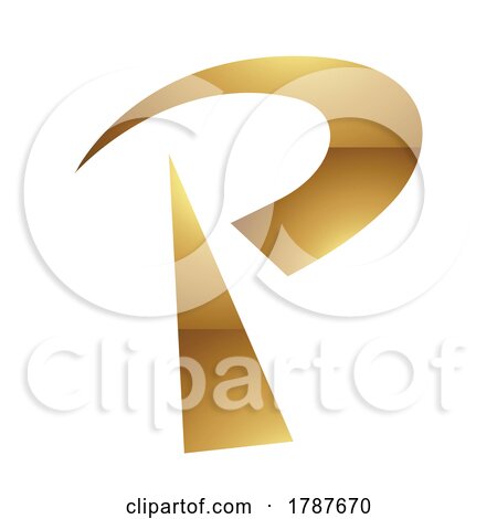 Golden Letter P Symbol on a White Background - Icon 7 by cidepix