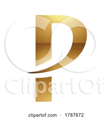 Golden Letter P Symbol on a White Background - Icon 9 by cidepix