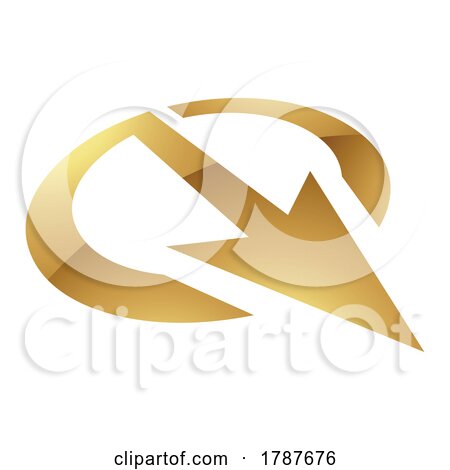Golden Letter Q Symbol on a White Background - Icon 4 by cidepix